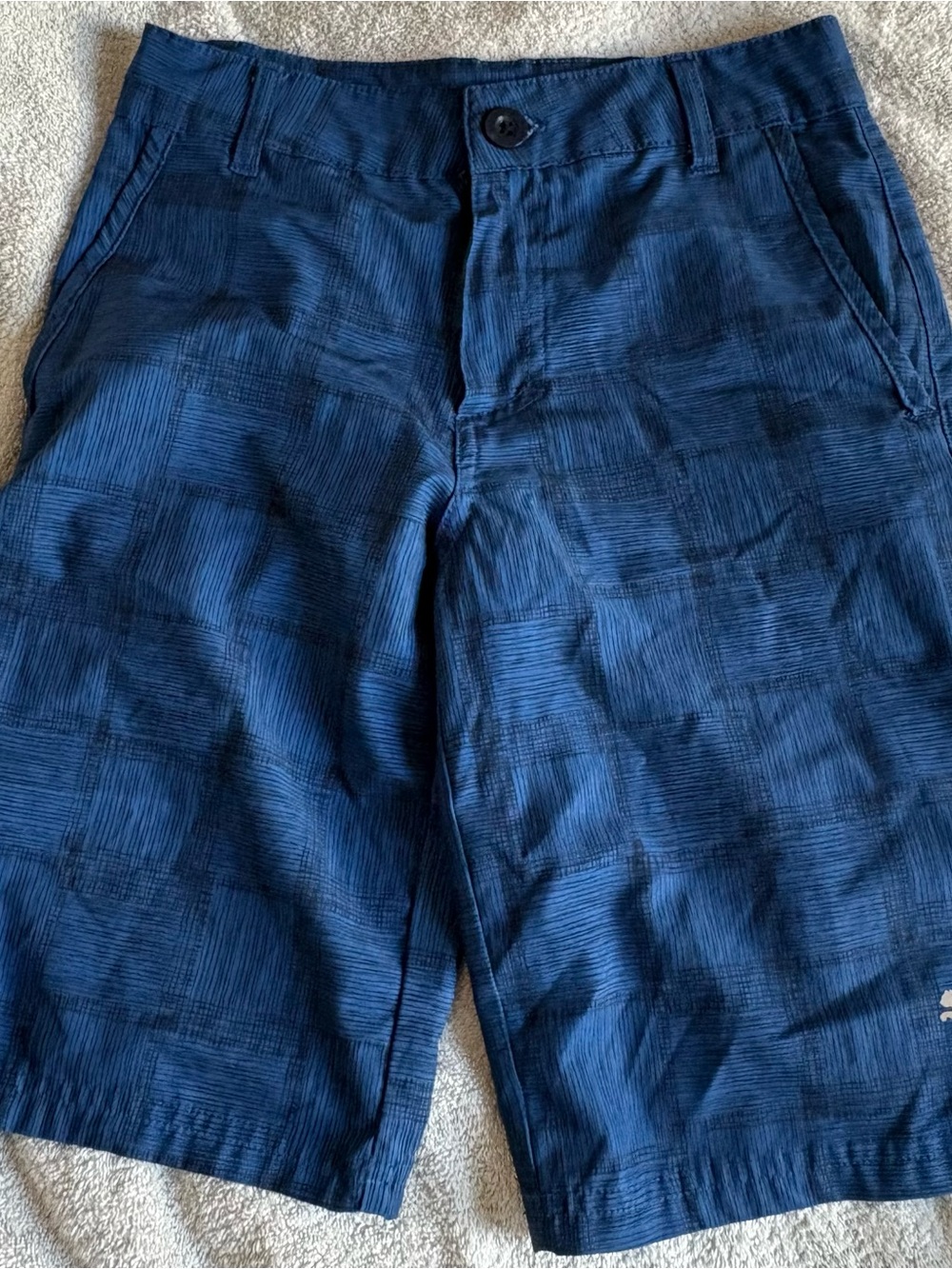 Puma Navy and Light Blue Athletic Shorts
